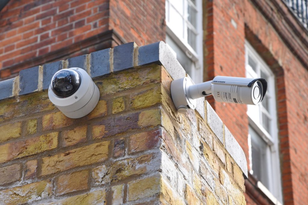 CCTV cameras on side of a house